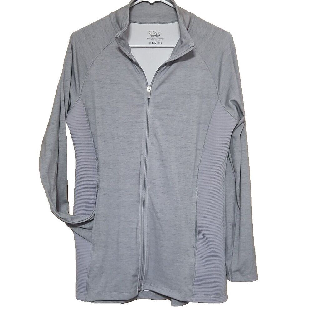 Cali Active Jacket Women's XL Full Zip Normcore Smock Side Casual Gray Jacket